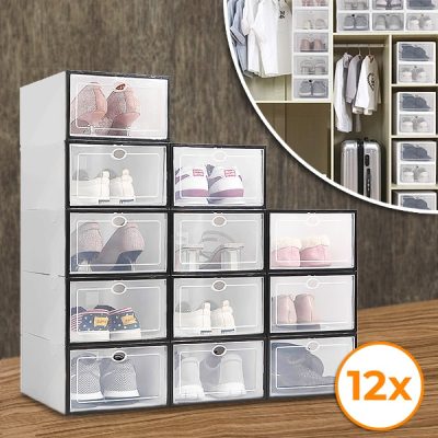 Plastična škatla za shranjevanje čevljev (12 kosov) | SHOEZY