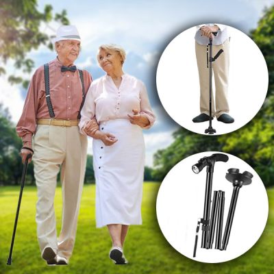 Zložljiva sprehajalna palica z LED lučjo | STEPRO