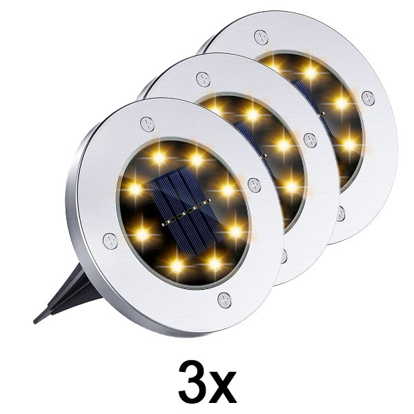1x Solarne talne luči za zunanjo uporabo (3 kosi)  | LUMIGARD